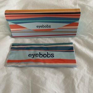 Eyebobs Striped Glasses Case and Cloth